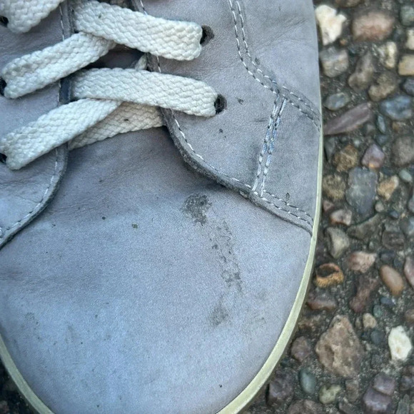 Ecco Pewter Nubuck Suede Leather Casual Sneakers Size 39 - Picture 5 of 8